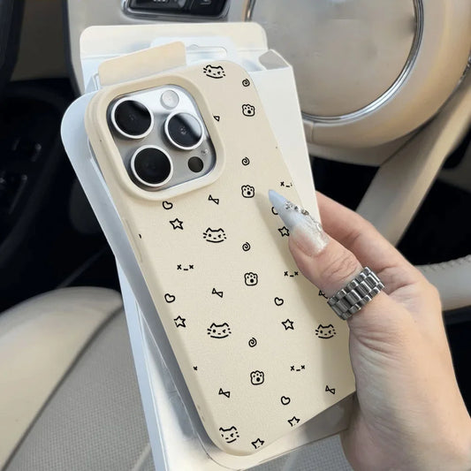Star Soft Leather Silicone Phone Case