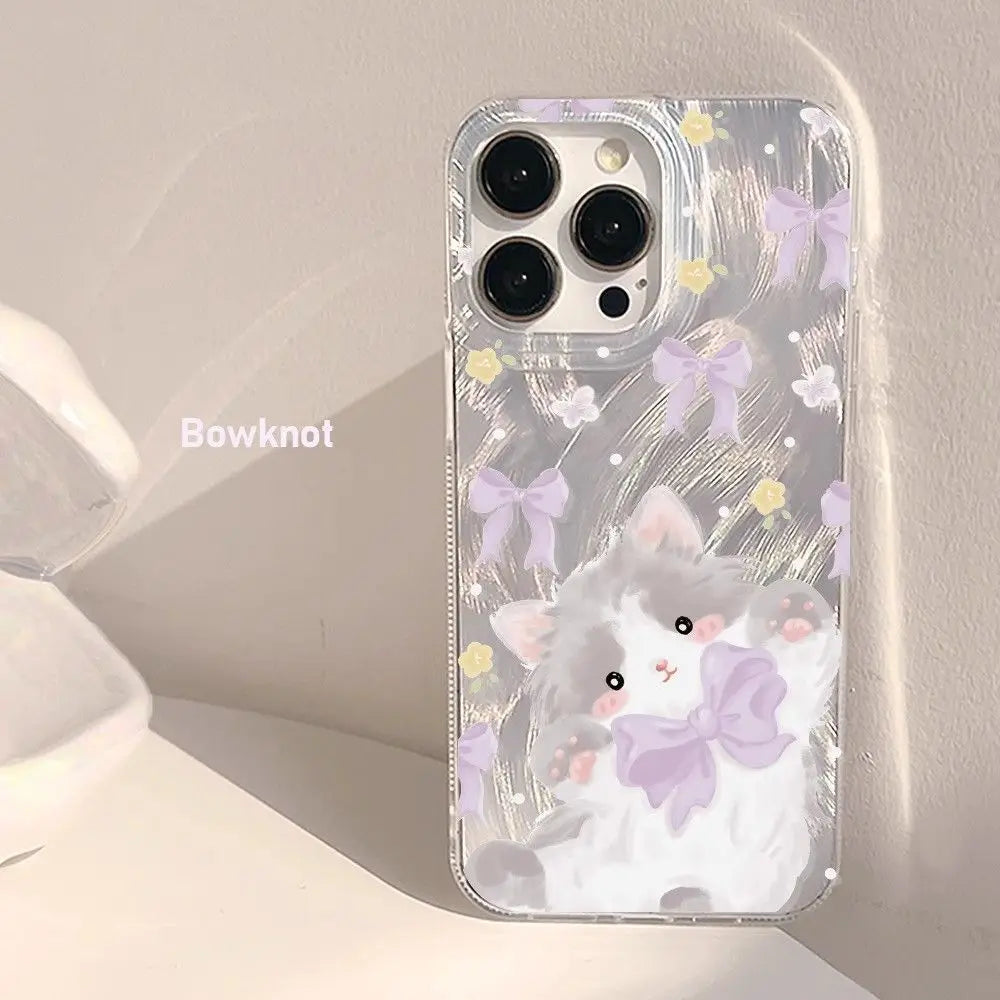 Purple Cute Cat Phone Case