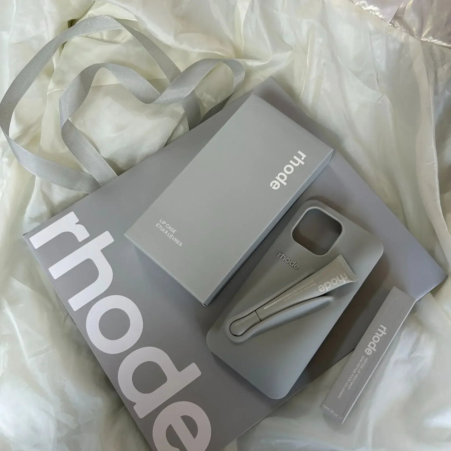 Rhode Lip Portable Silicone Phone Case, Protective Cover for Lipstick Set, Gift & Shopping Essential