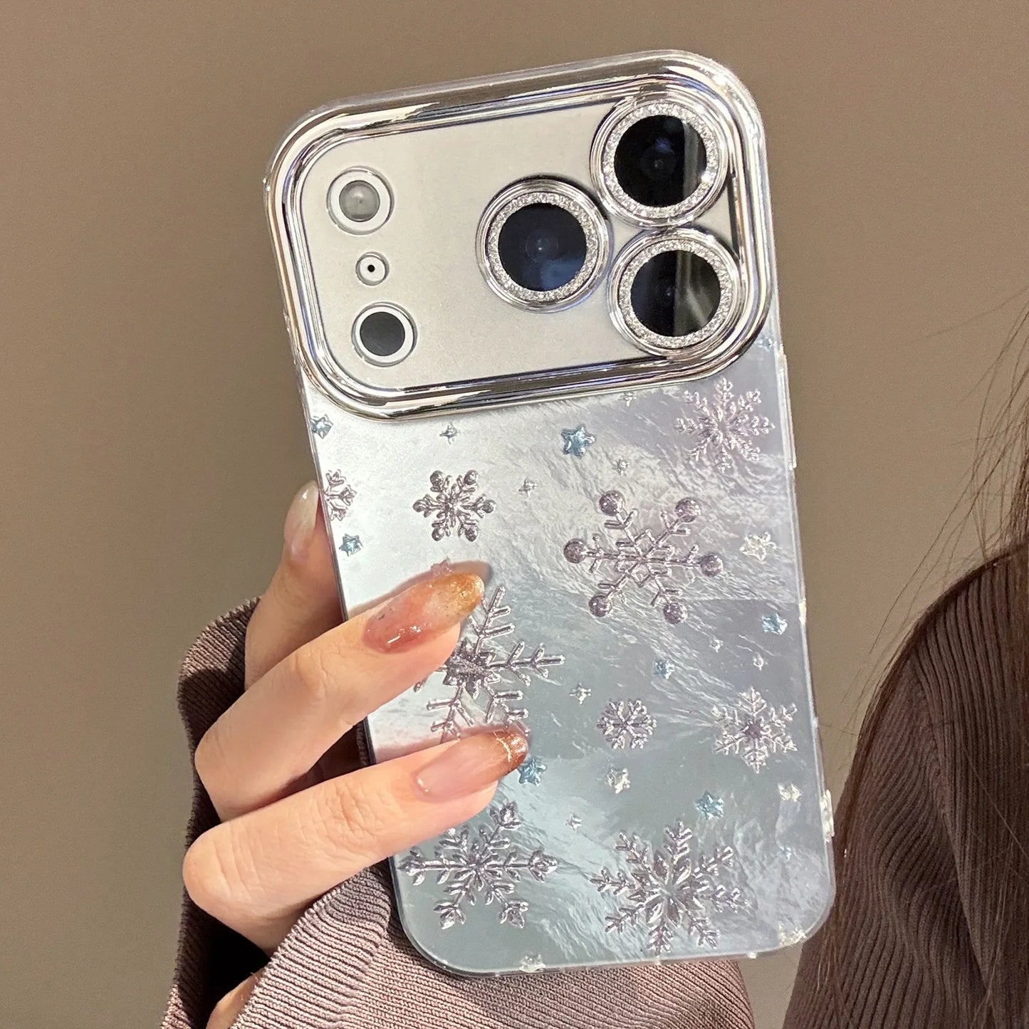 Korean Christmas Snowflakes Phone Case For iPhone
