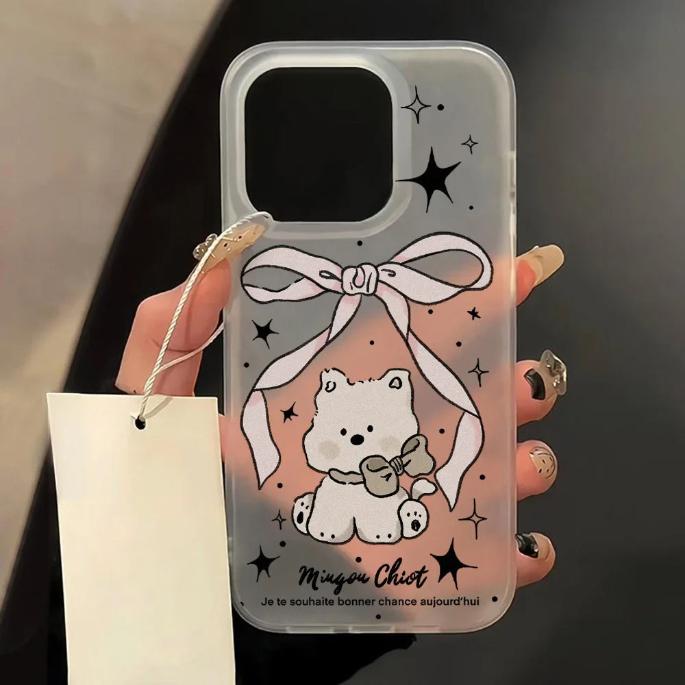 Soft TPU Matte Cute Bear Phone Case
