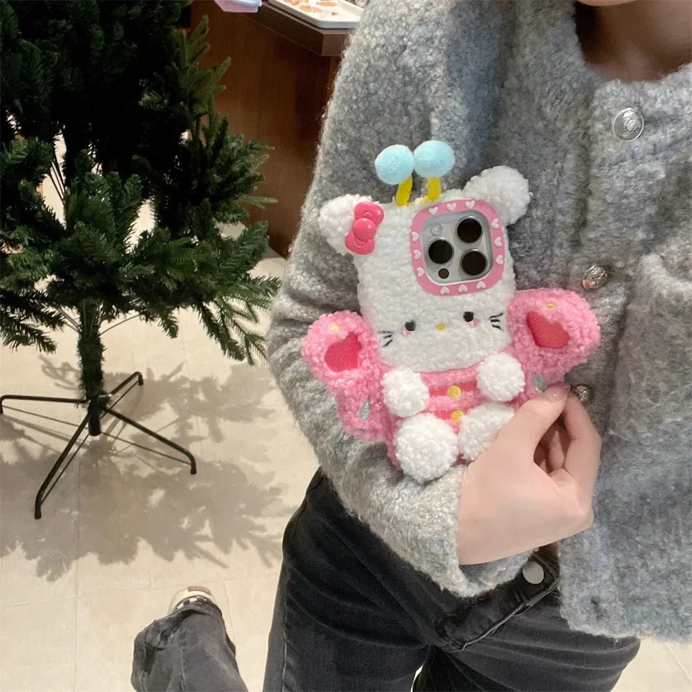 Plush Cute Bee Phone Case