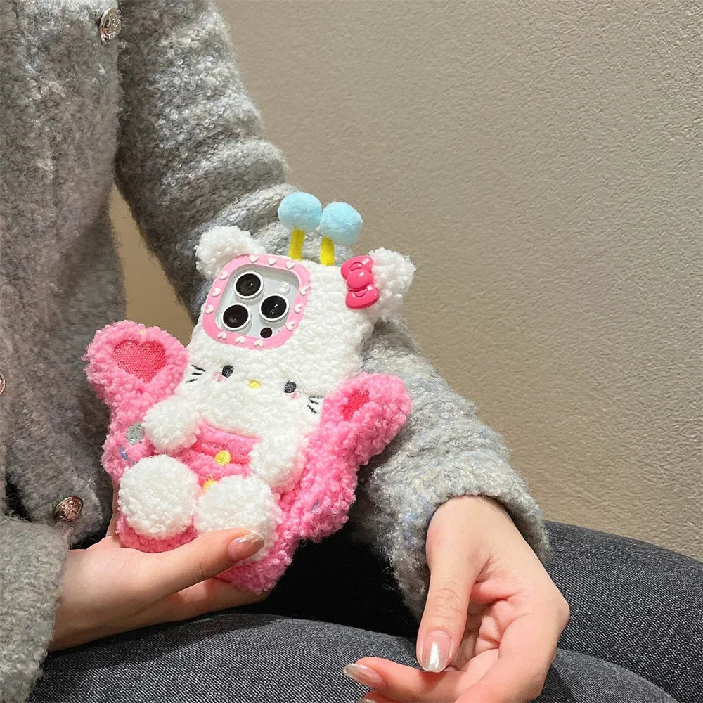 Plush Cute Bee Phone Case