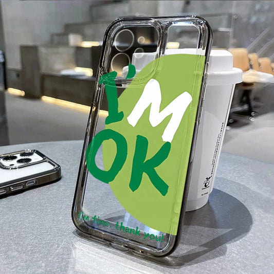 Simple Letter Cover Soft Silicone Phone Case