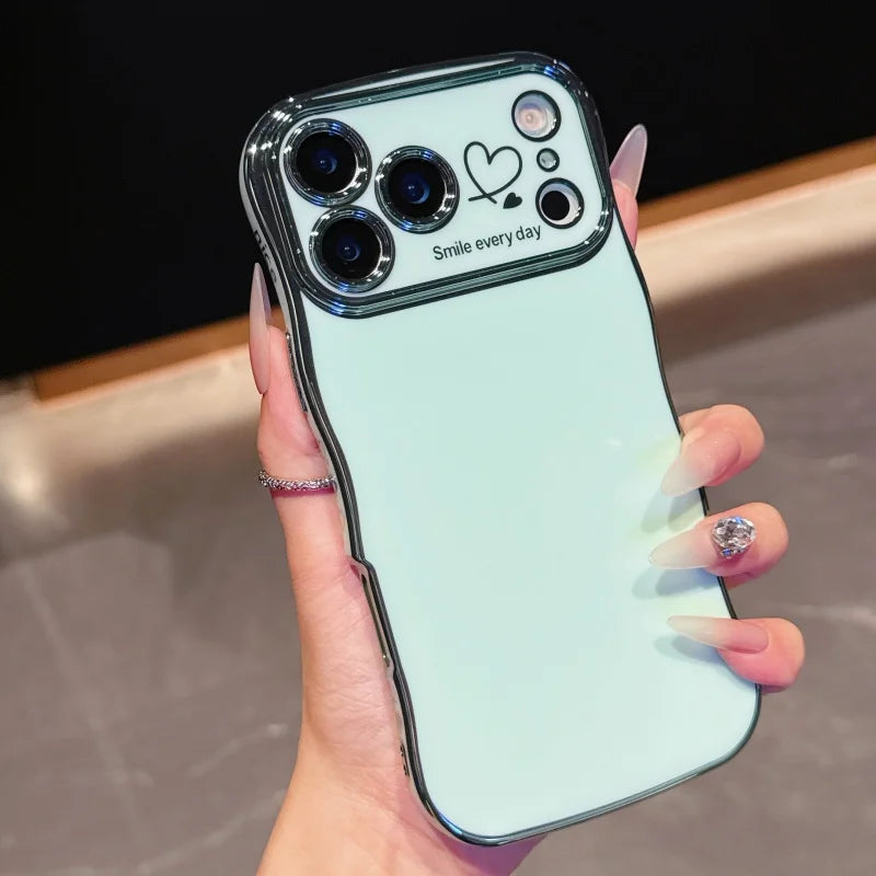 Side Love Electroplating Case For iPhone 17 Pro Max 17 Air 16 15 14 Plus 13 12 11 Pro Max 17Pro Max Cover Lens Shockproof Bumper