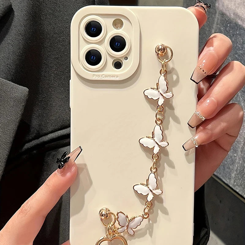 Black White Butterfly Chain Phone Case