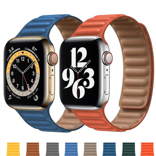 Leather Link Apple Watch Bands