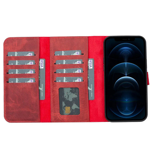 Santa iPhone 13 Pro Max Leather Detachable Wallet Case