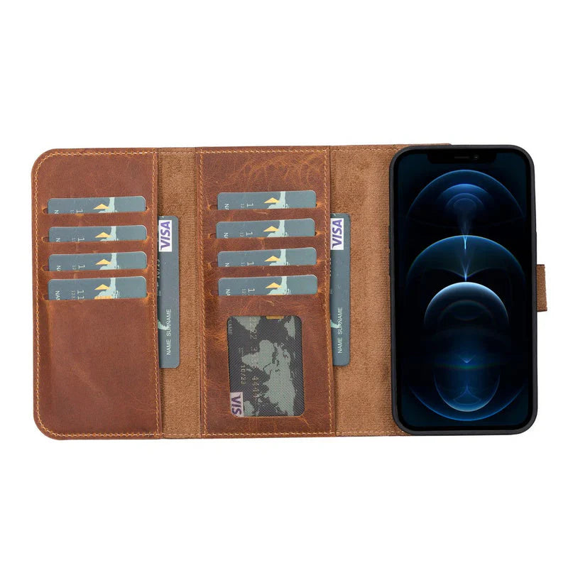 Santa iPhone 13 Pro Leather Detachable Wallet Case