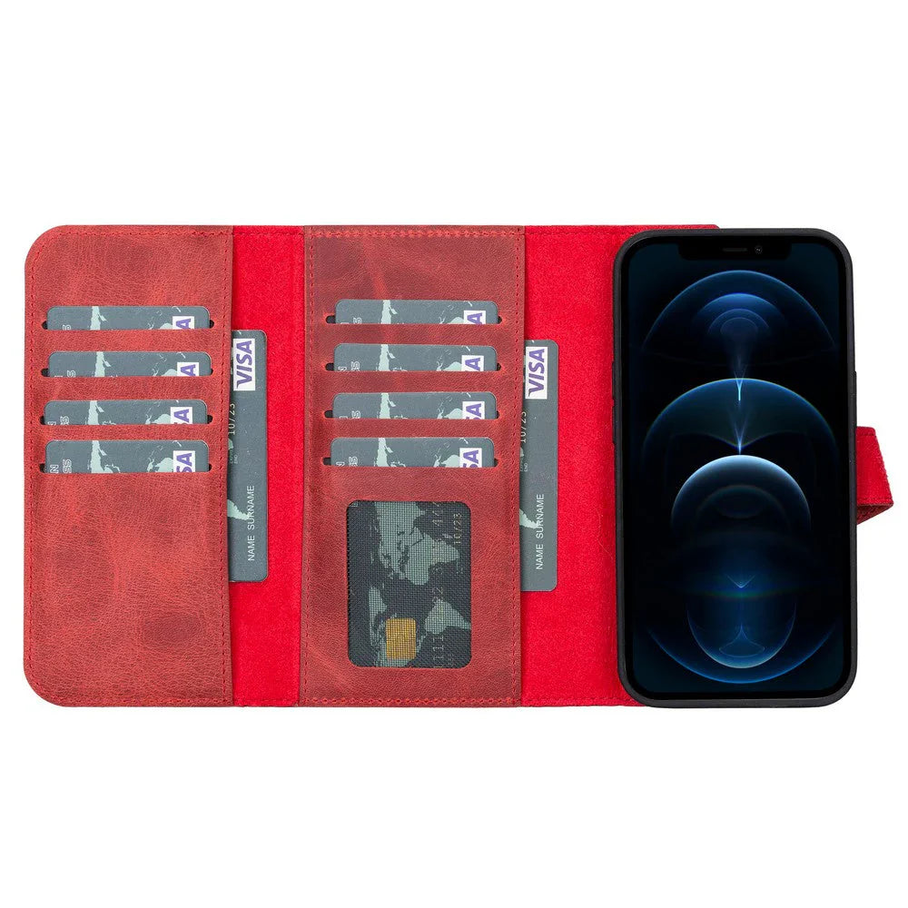 Santa iPhone 13 Pro Leather Detachable Wallet Case