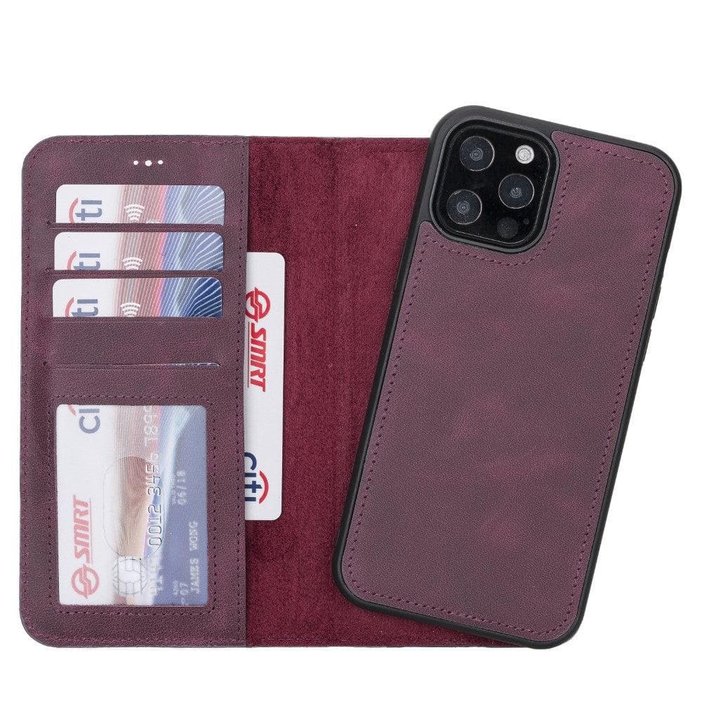 Magic iPhone 12 Pro Max Detachable Leather Wallet Case
