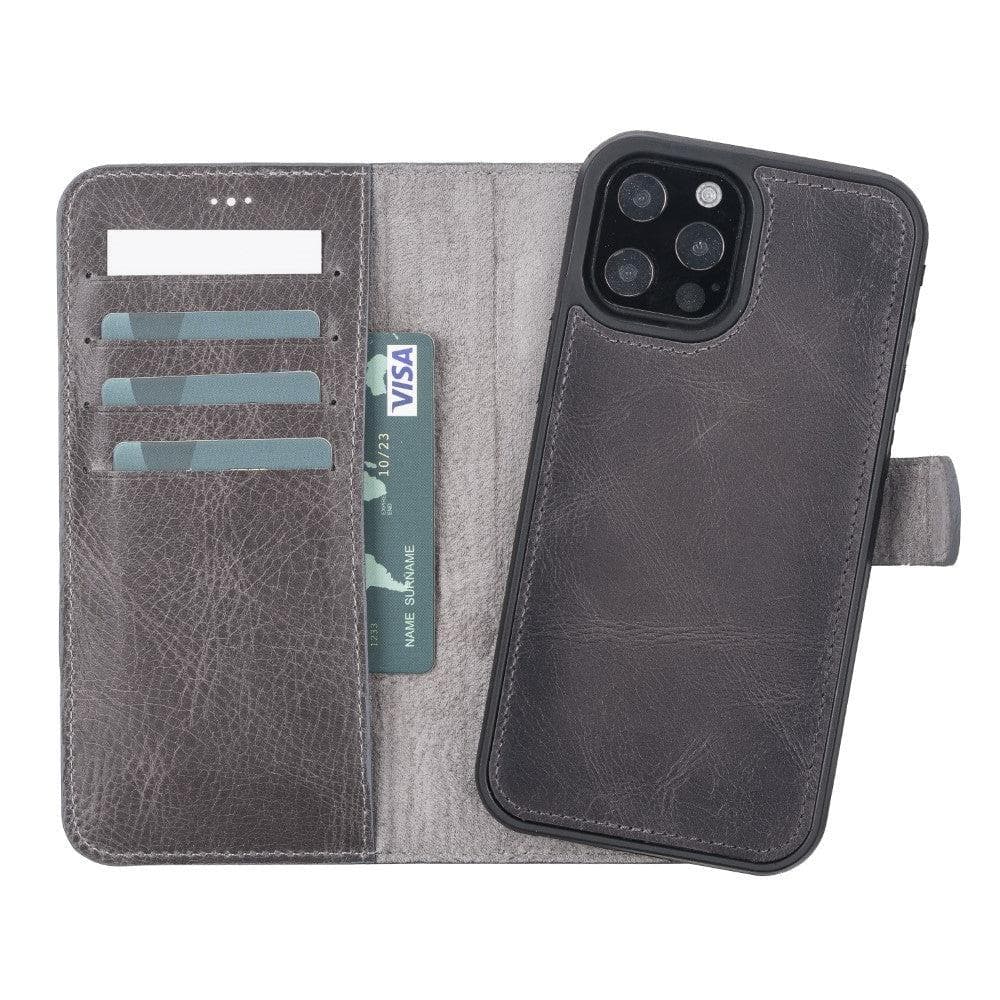 Magic iPhone 12 Pro Max Detachable Leather Wallet Case