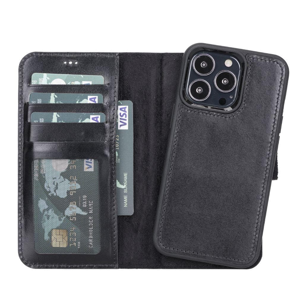 Magic iPhone 13 Pro Max Detachable Leather Wallet Case