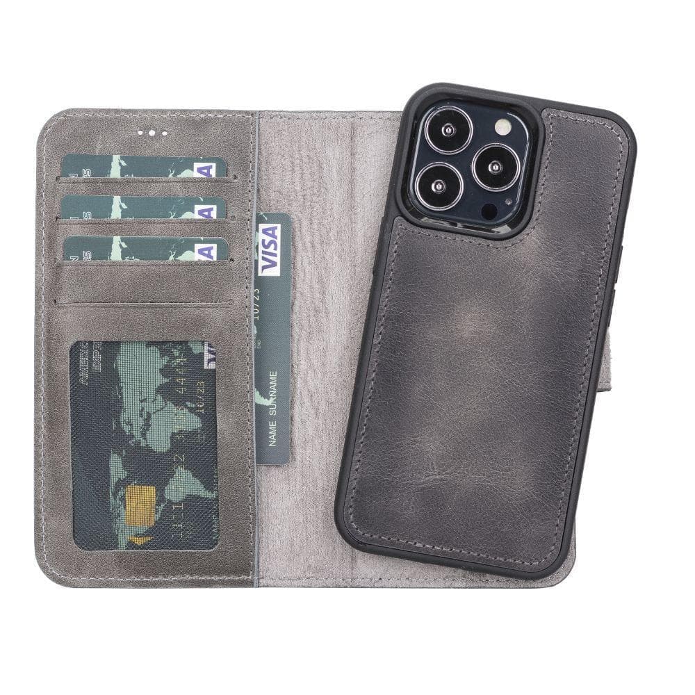 Magic iPhone 13 Pro Max Detachable Leather Wallet Case