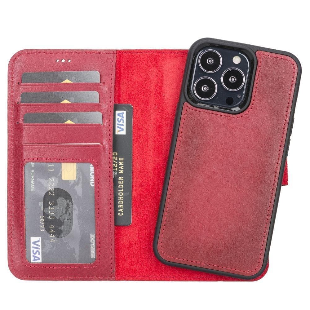Magic iPhone 13 Pro Max Detachable Leather Wallet Case