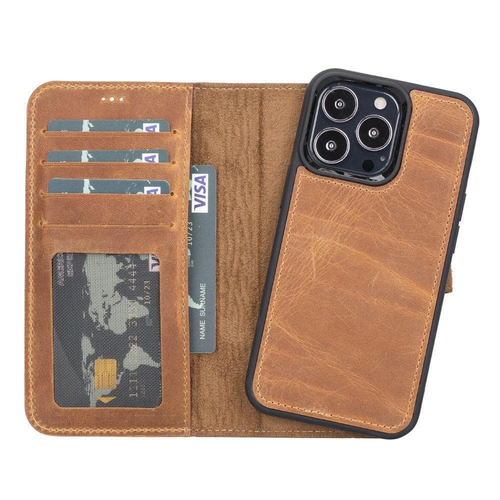 Magic iPhone 13 Pro Max Detachable Leather Wallet Case