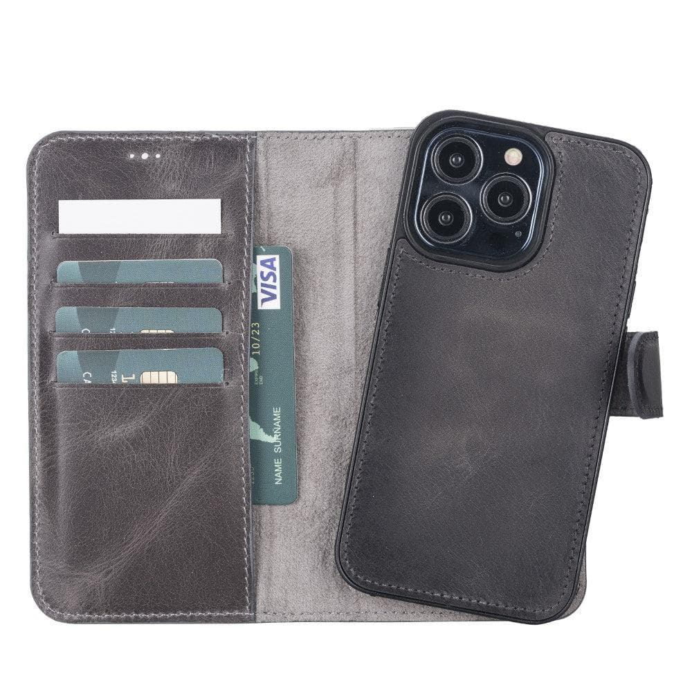 Magic iPhone 13 Pro Max Detachable Leather Wallet Case