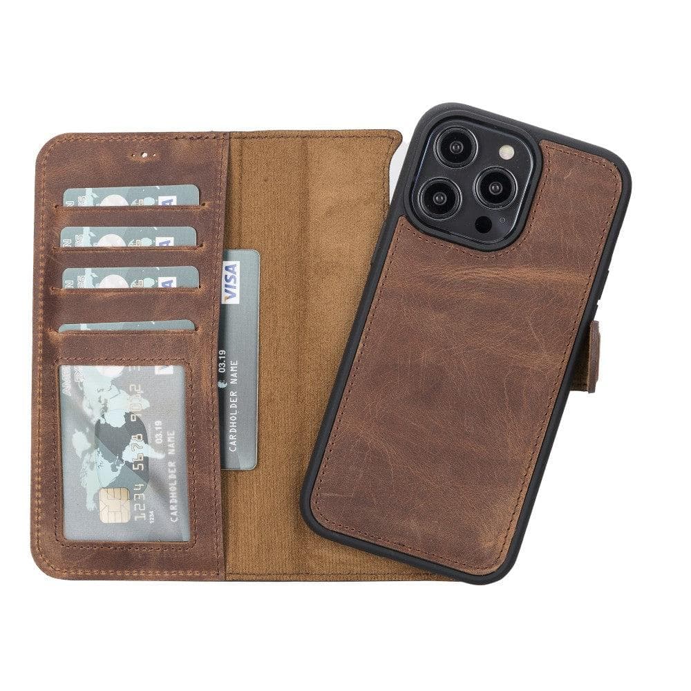 Magic iPhone 14 Pro Max Detachable Leather Wallet Case