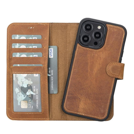 Magic iPhone 14 Pro Max Detachable Leather Wallet Case