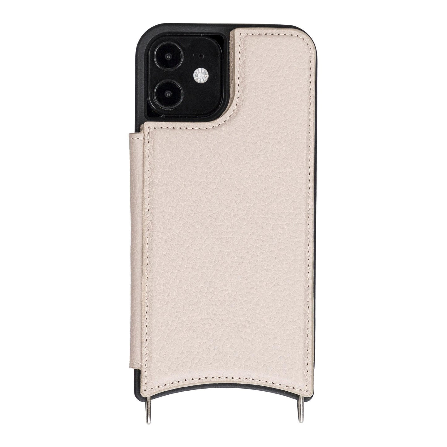 Saff iPhone 12 Pro Max Leather Case with Shoulder Strap
