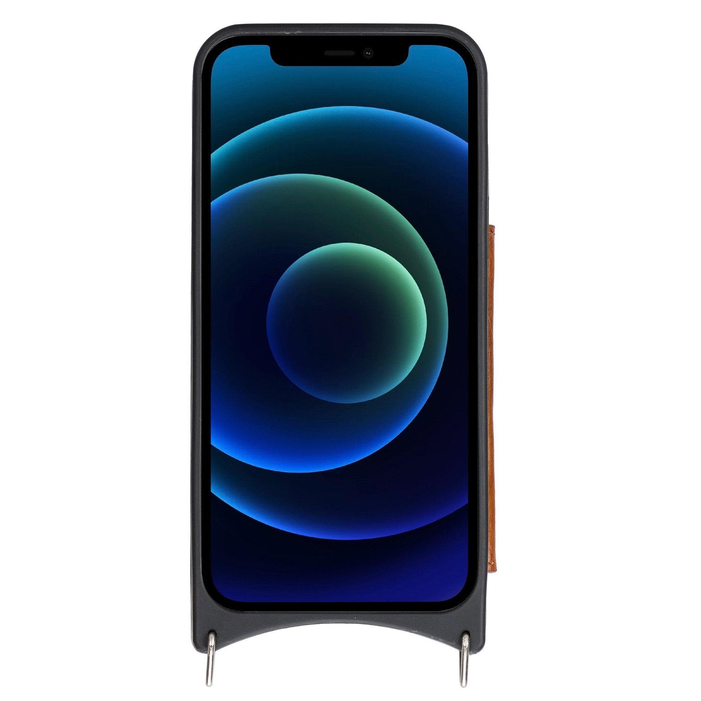 Saff iPhone 12 Mini Leather Case with Shoulder Strap