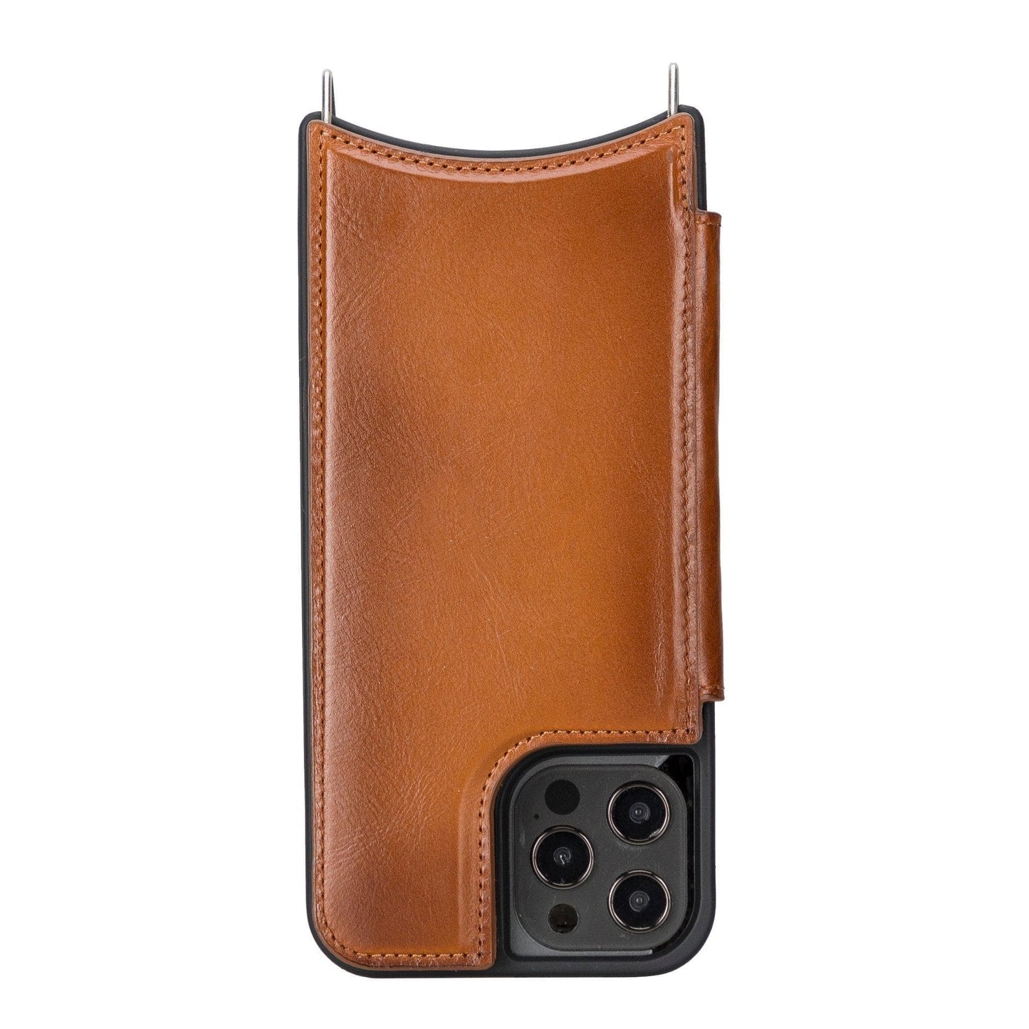 Saff iPhone 12 Pro Max Leather Case with Shoulder Strap