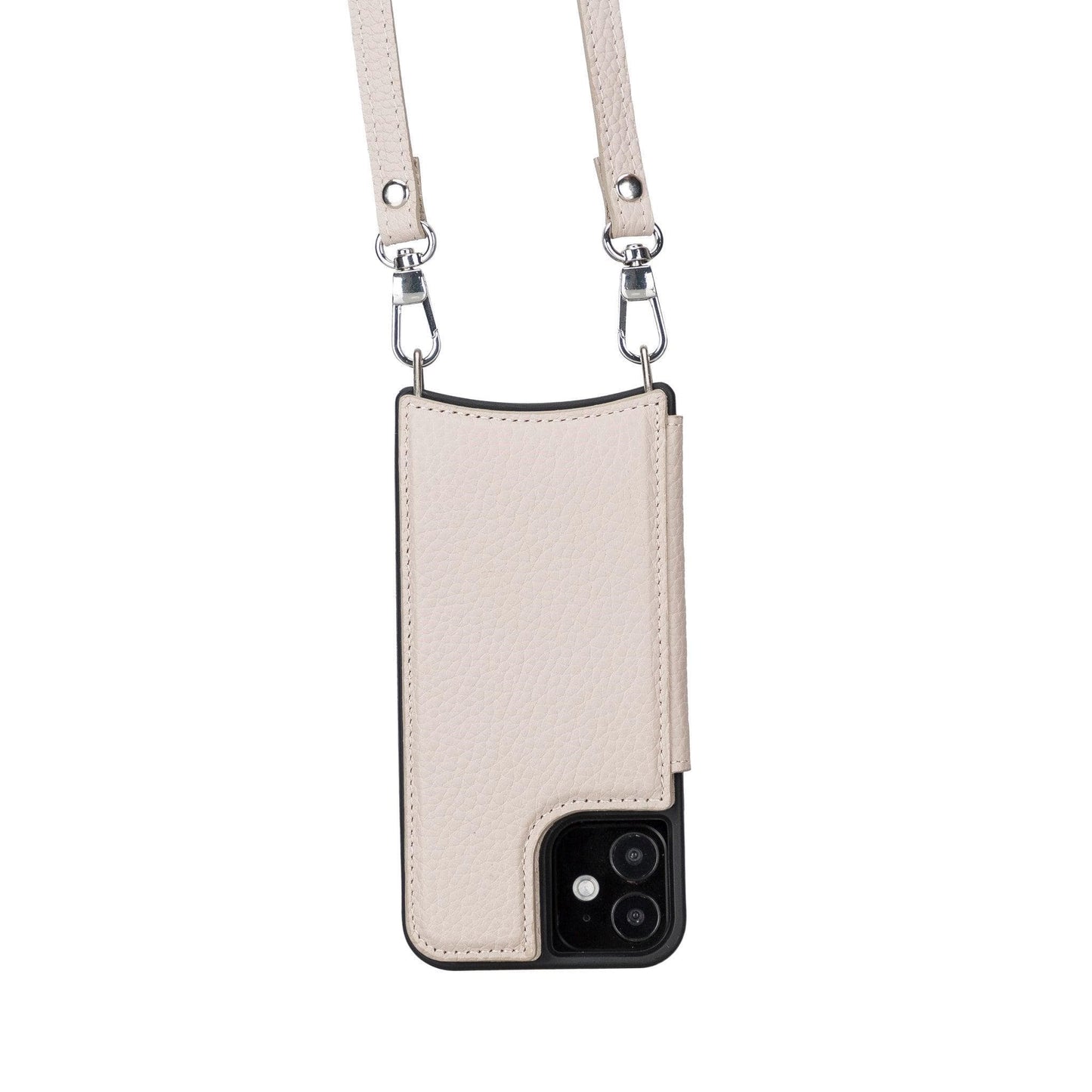 Saff iPhone 12 Mini Leather Case with Shoulder Strap