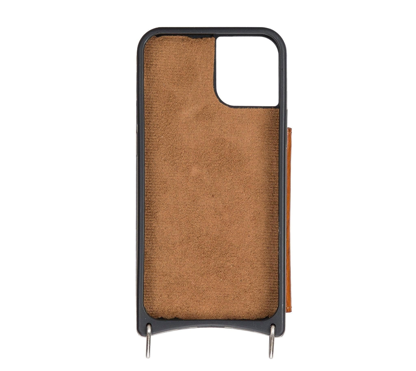 Saff iPhone 12 Mini Leather Case with Shoulder Strap