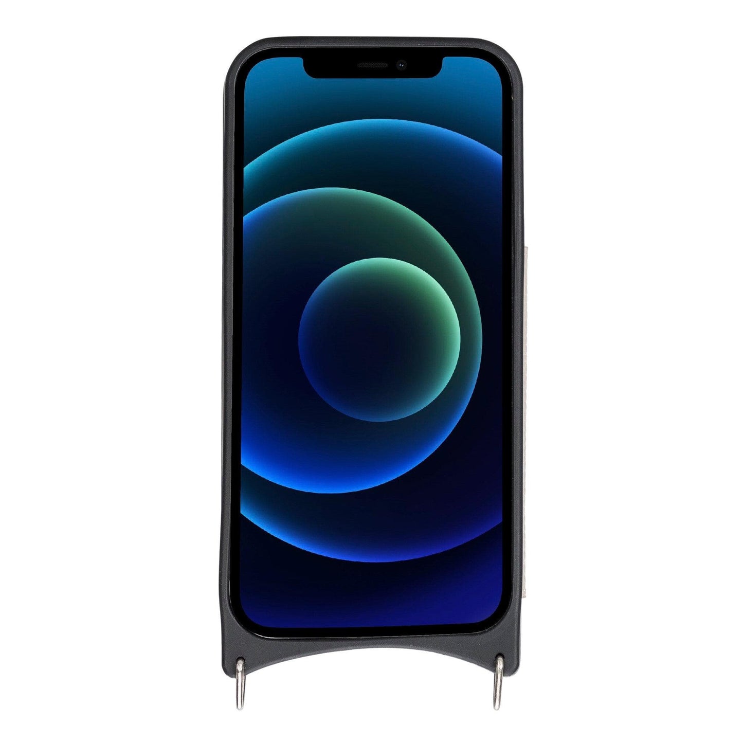 Saff iPhone 12 Mini Leather Case with Shoulder Strap