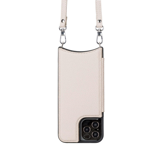 Saff iPhone 12 Pro Max Leather Case with Shoulder Strap