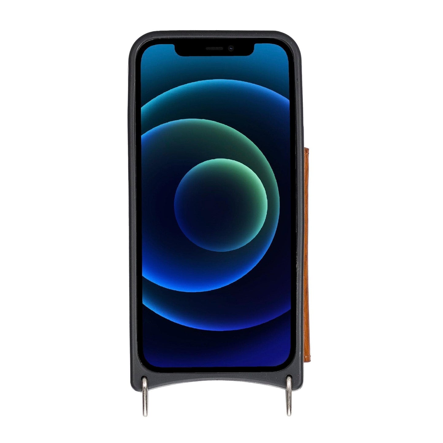 Saff iPhone 12 Pro Max Leather Case with Shoulder Strap