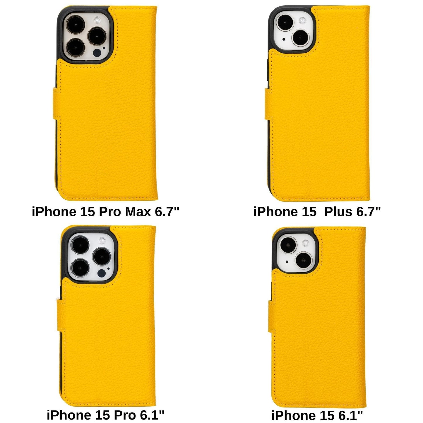 Magic iPhone 15 Pro Max Detachable Leather Wallet Case