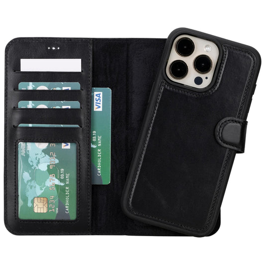 Magic iPhone 15 Pro Max Detachable Leather Wallet Case