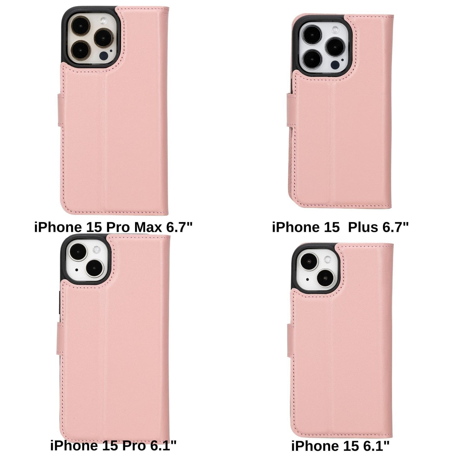 Magic iPhone 15 Pro Max Detachable Leather Wallet Case