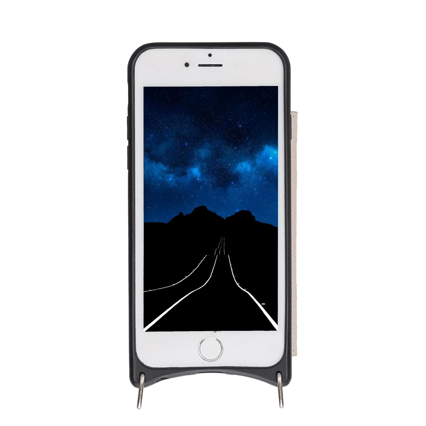 Saff iPhone SE / 8 / 7 Leather Case with Shoulder Strap