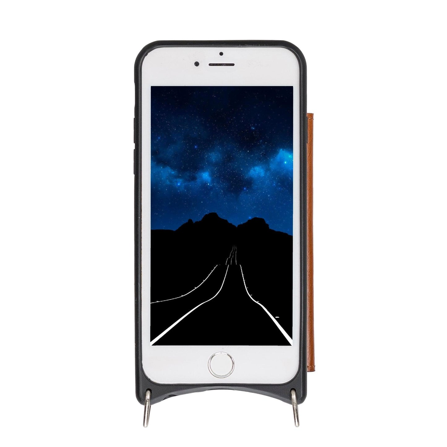 Saff iPhone SE / 8 / 7 Leather Case with Shoulder Strap