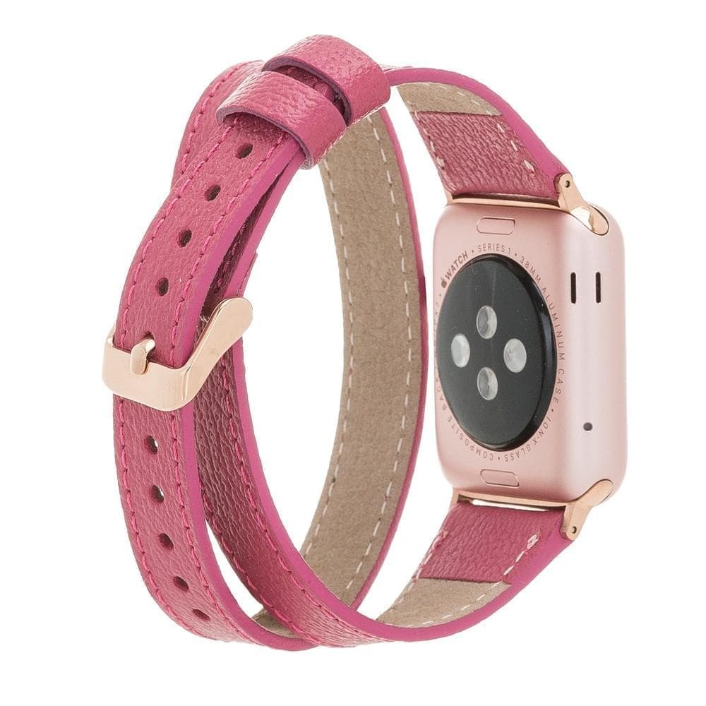 Quantum Slim Double Tour Apple Watch Leather Band