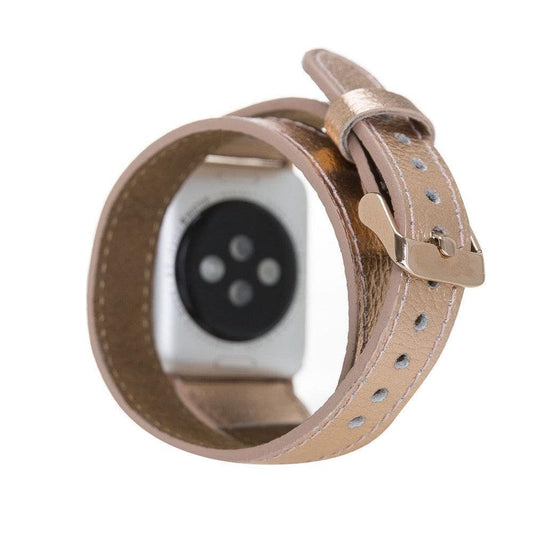 Quantum Slim Leather Double Tour Apple Watch Band