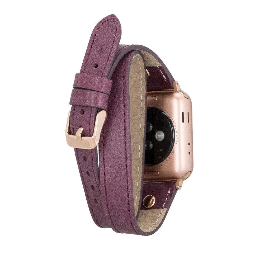 Slim Double Tour Apple Watch Leather Band