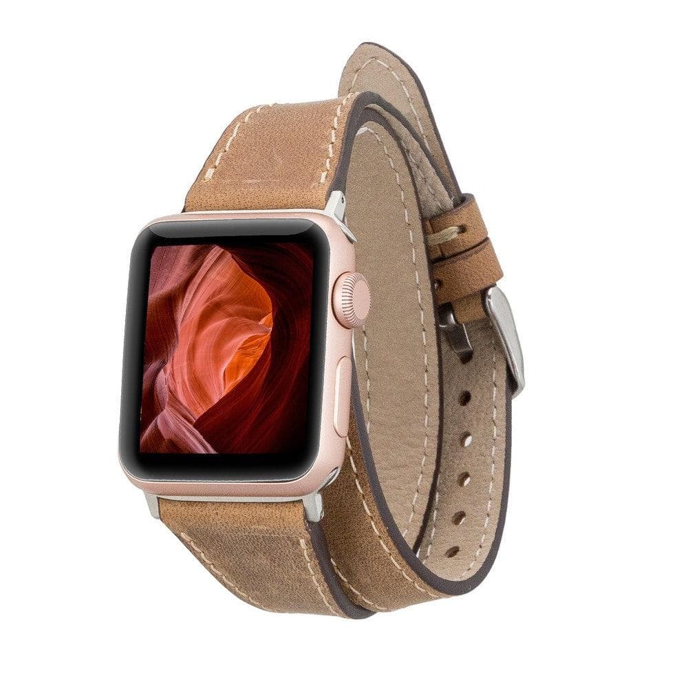 Slim Double Tour Apple Watch Leather Band