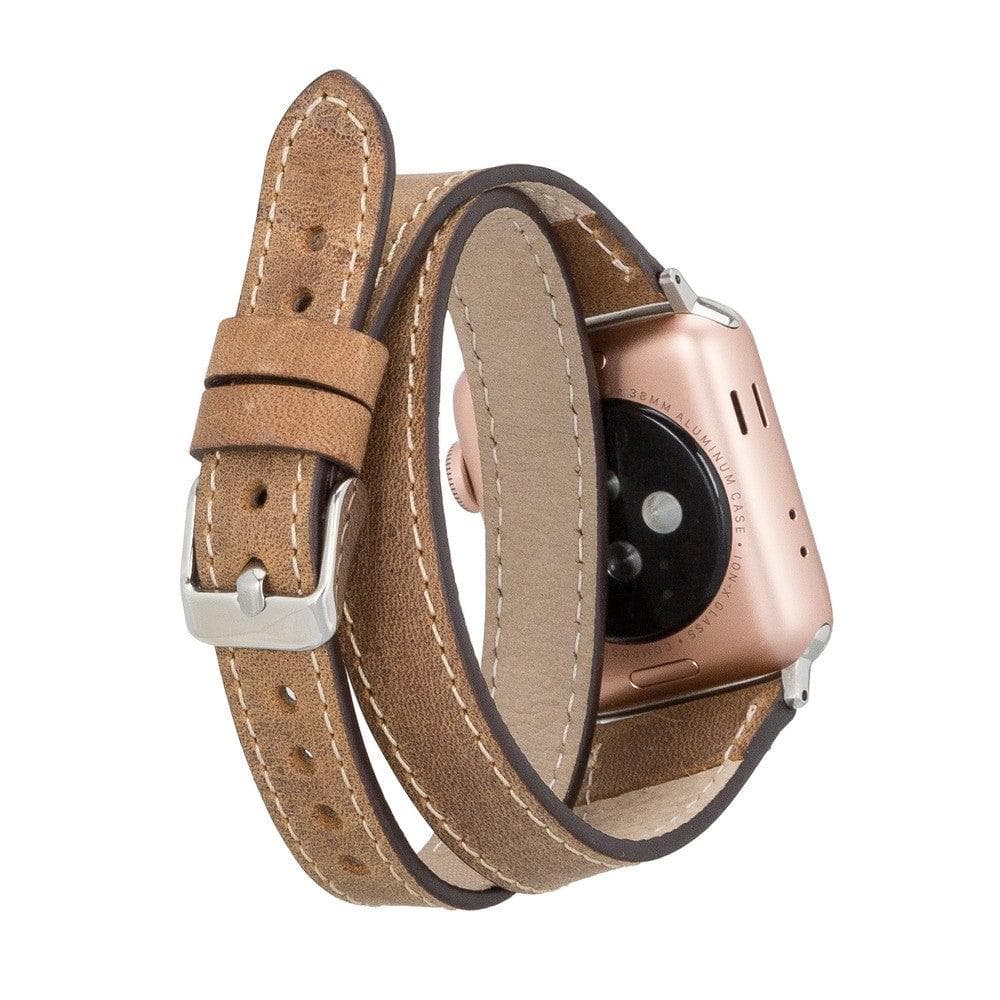 Slim Double Tour Apple Watch Leather Band