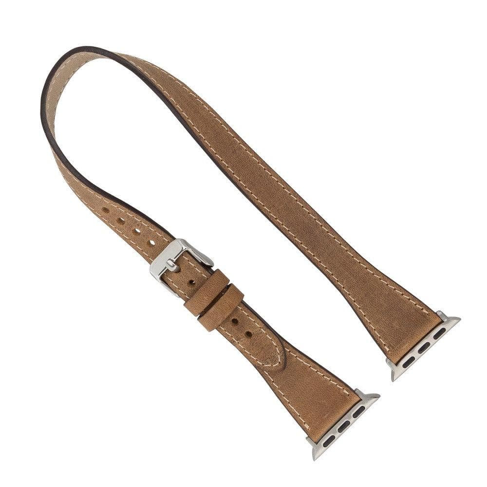 Slim Double Tour Apple Watch Leather Band