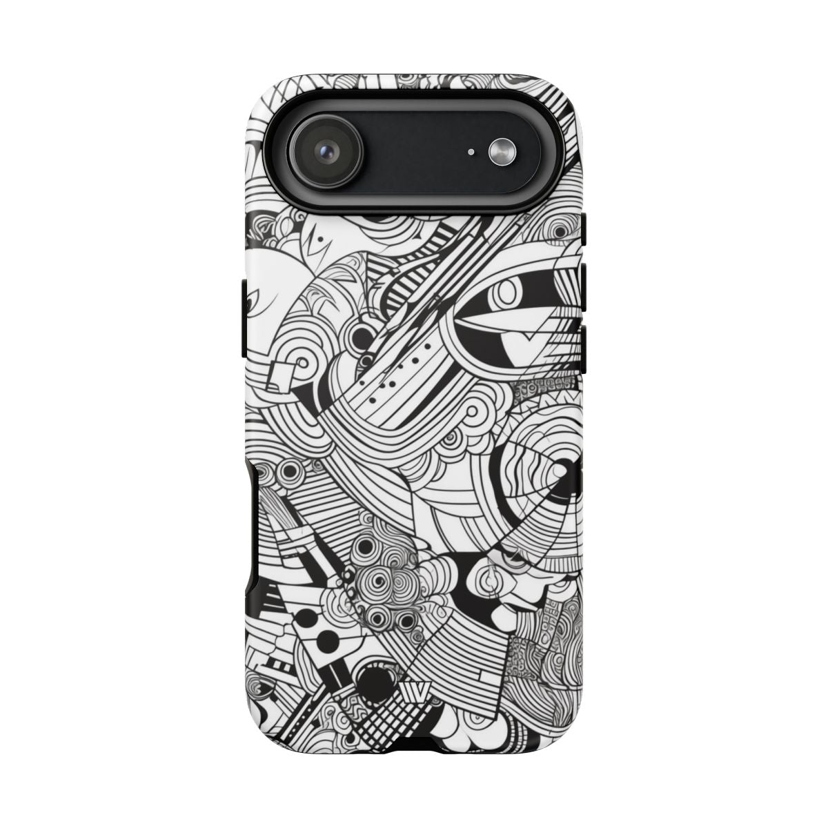 B&W ABSTRACT DOODLE | Tough Phone Case