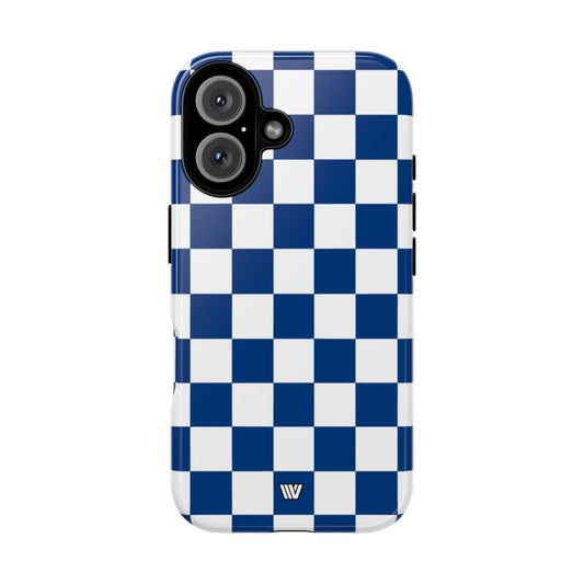 BLUE WHITE CHECKERBOARD | Tough Phone Case