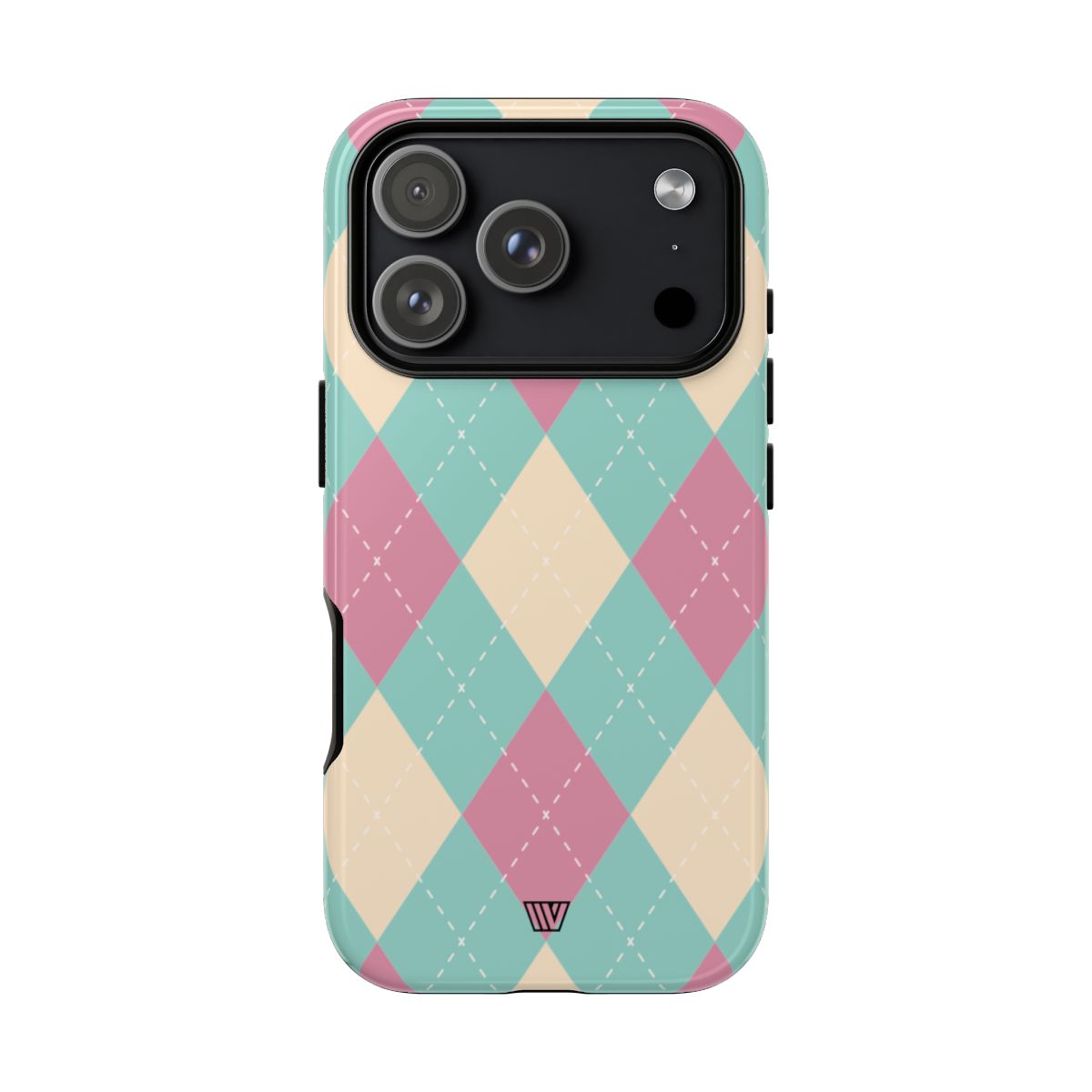 BLUE PINK BEIGE ARGYLE | Tough Phone Case