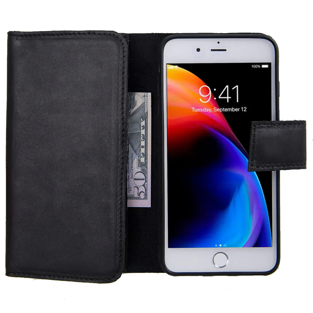 Santa iPhone SE / 8 / 7 Leather Detachable Wallet Case
