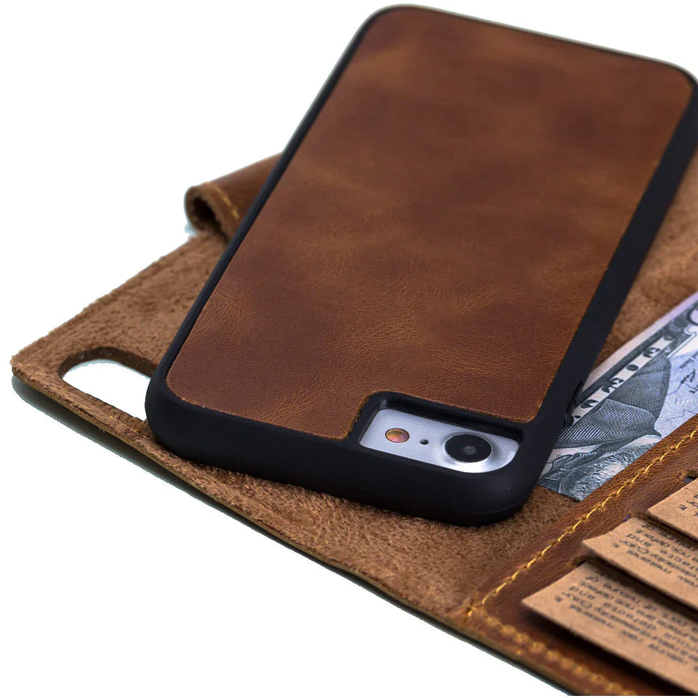 Santa iPhone SE / 8 / 7 Leather Detachable Wallet Case