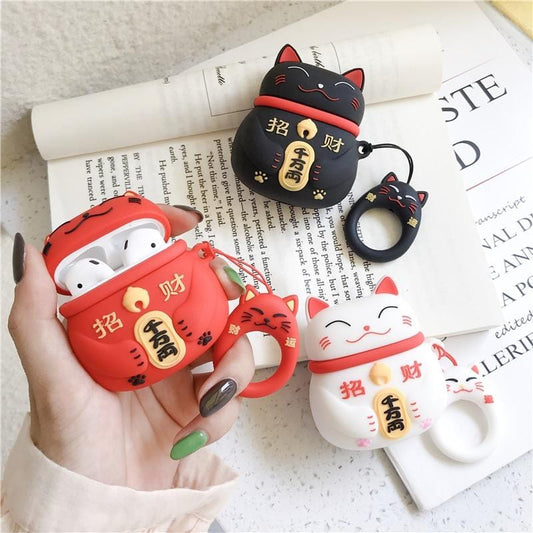 Lovely Lucky Cat Airpods Case