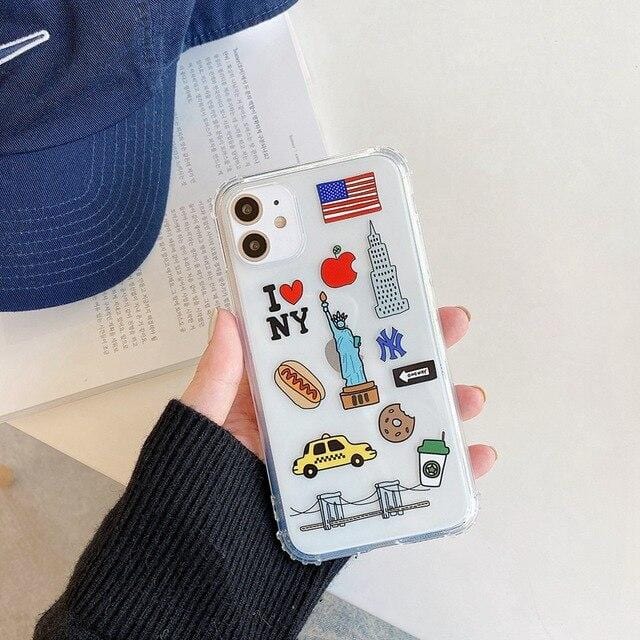 Cartoon City Symbol iPhone Case