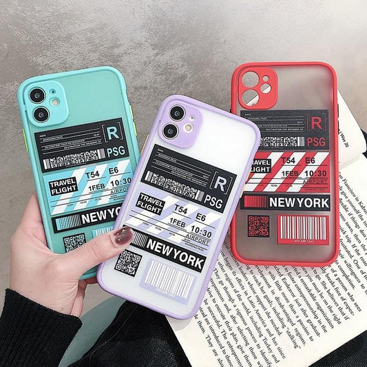 Shockproof Travel Label iPhone Case